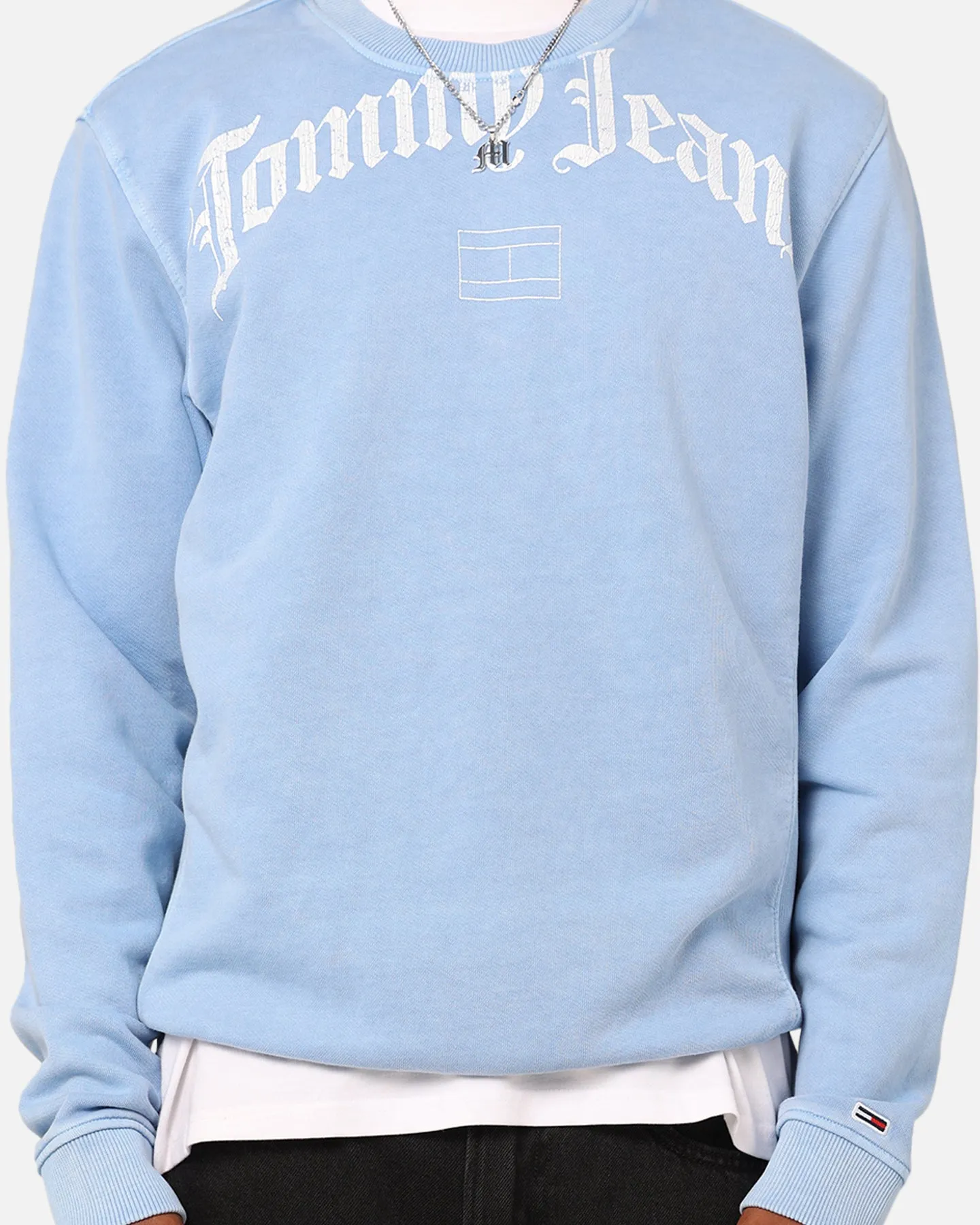 Tommy Jeans Relaxed Grunge Arch Crewneck Chambray Blue