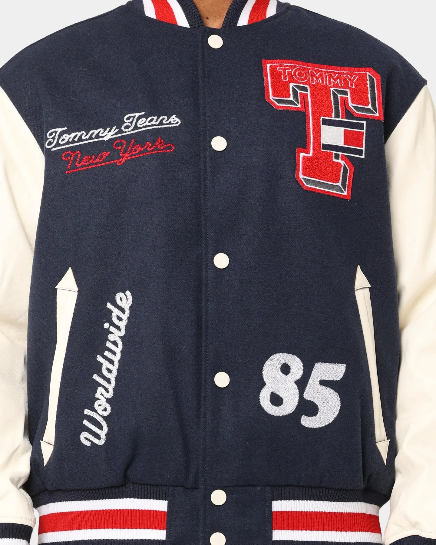 Tommy Jeans TJM Collegiate Letterman Jacket Twilight Navy