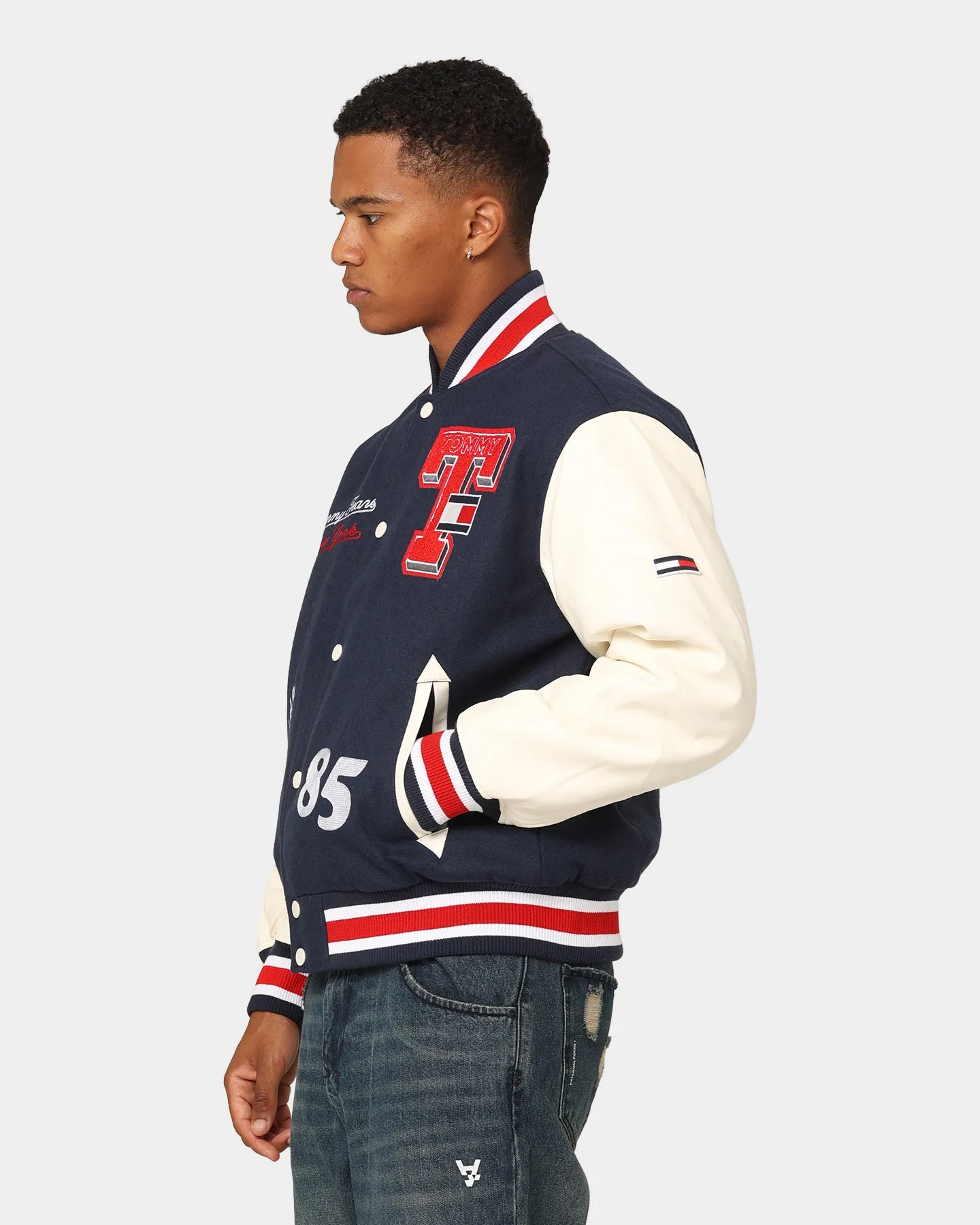 Tommy Jeans TJM Collegiate Letterman Jacket Twilight Navy