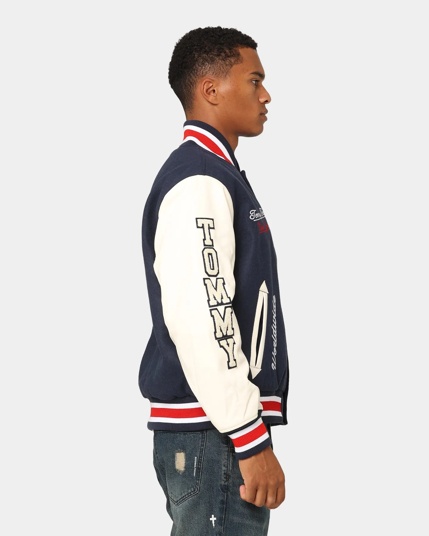 Tommy Jeans TJM Collegiate Letterman Jacket Twilight Navy