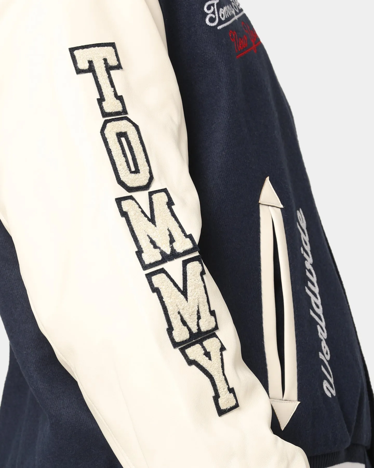 Tommy Jeans TJM Collegiate Letterman Jacket Twilight Navy