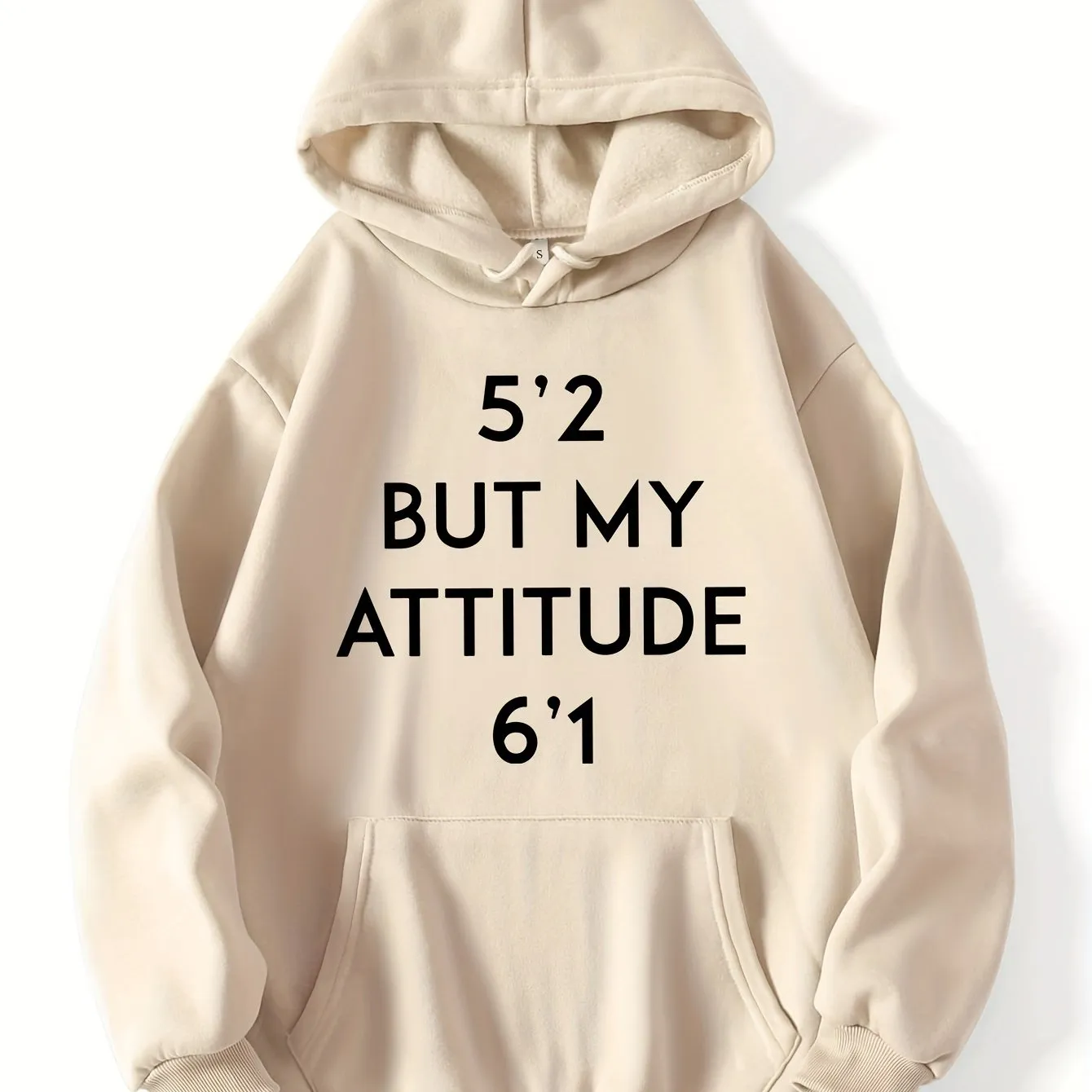 Trendy Letter Print Womens Hoodie - Stylish Kangaroo Pocket & Adjustable Drawstring Hood - Comfortable Long Sleeve Sweatshirt for Casual Wear