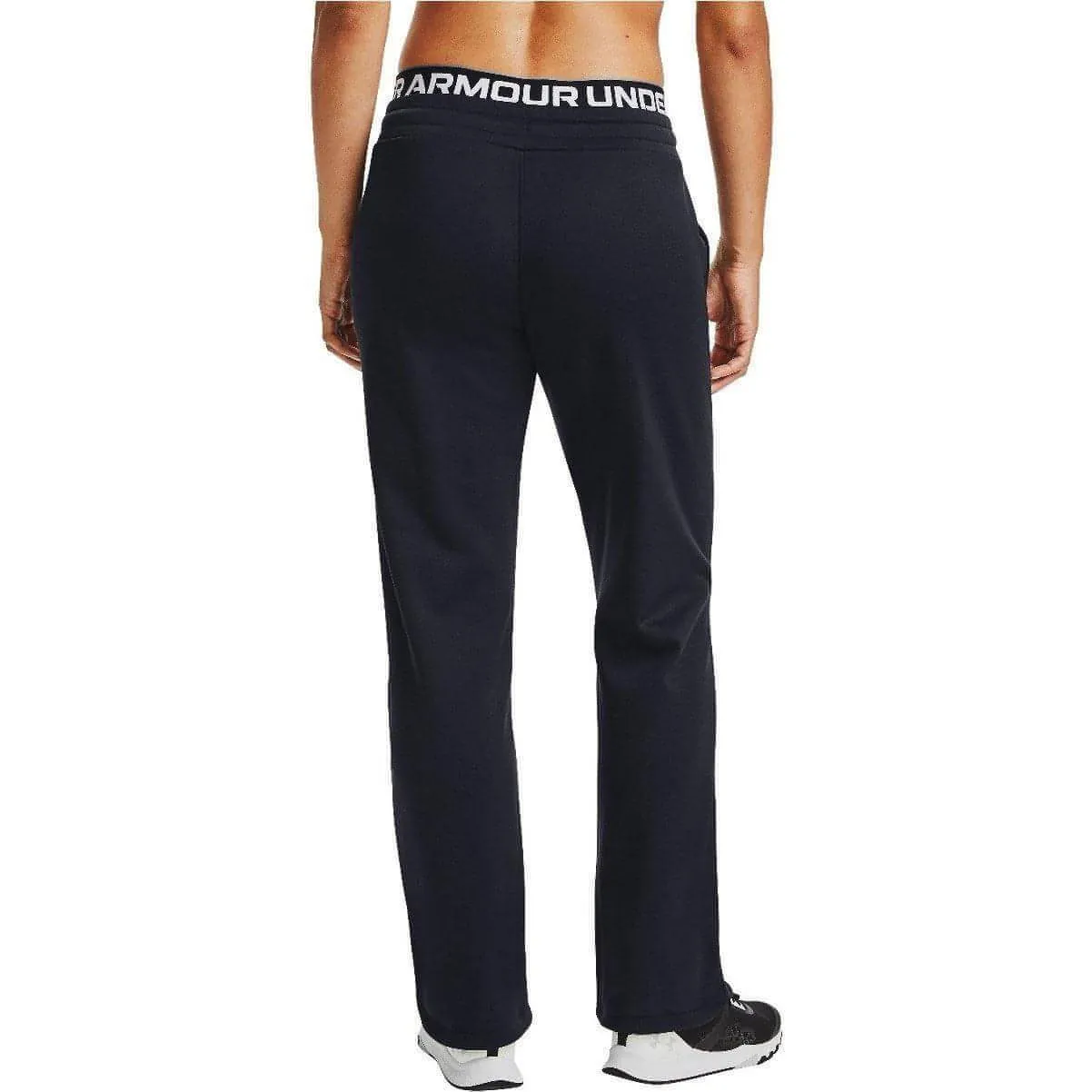 Under Armour Fleece Branded Womens Track Pants - Black