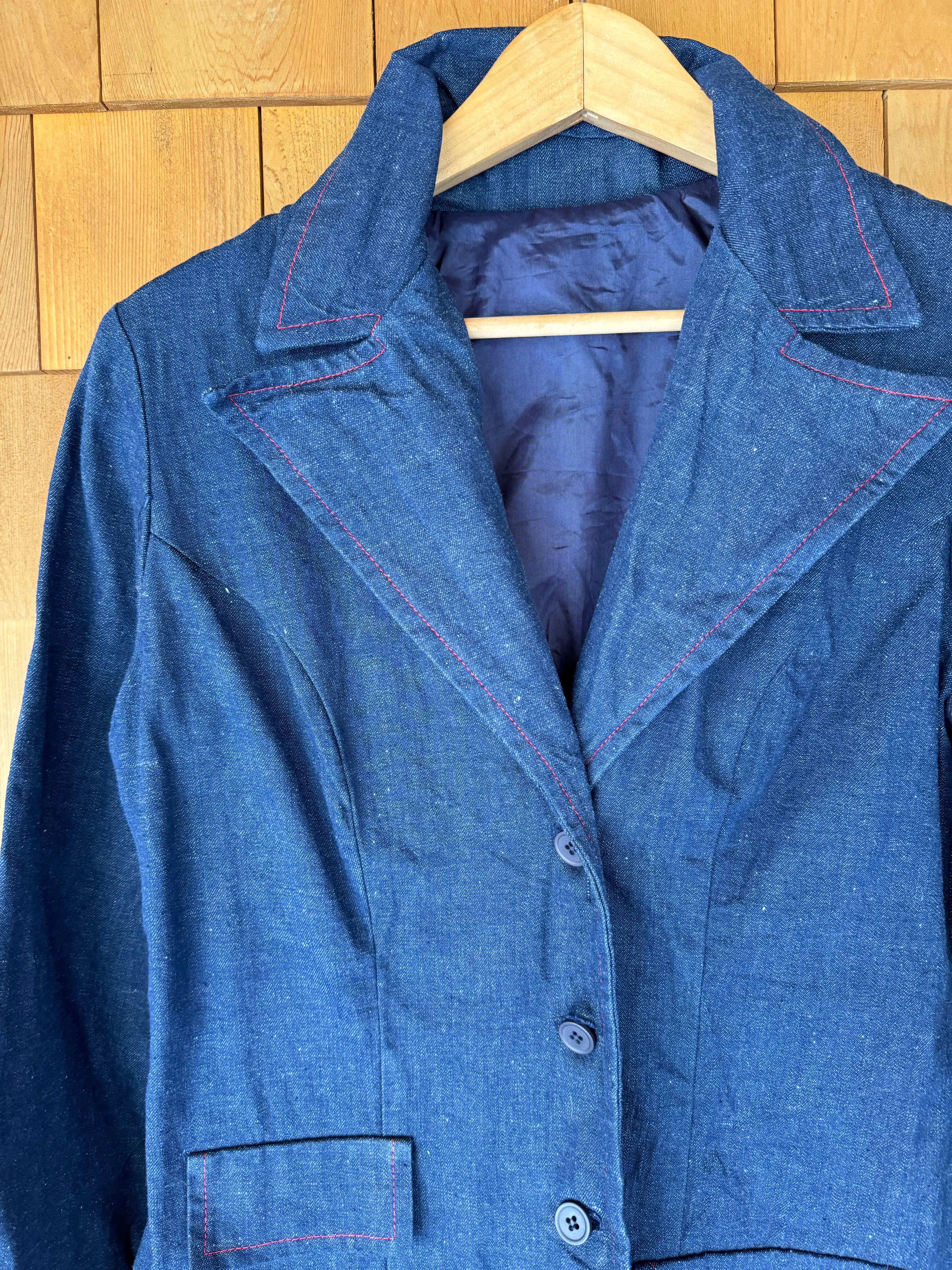 Vintage Denim Blazer - Dark