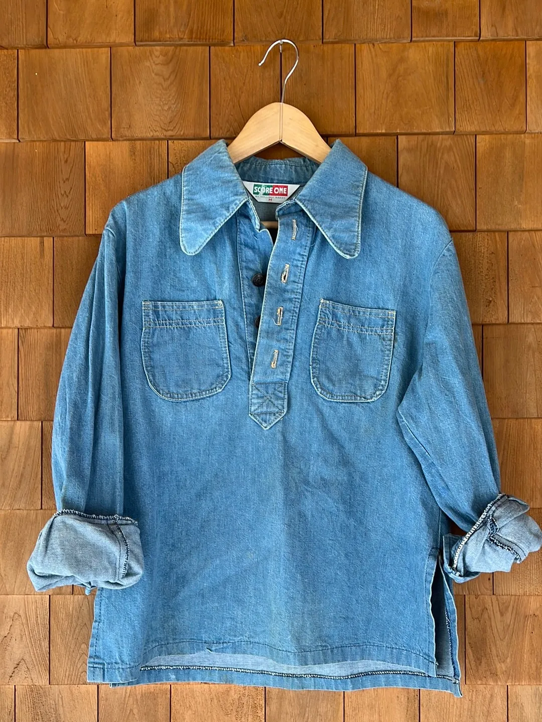 Vintage Denim Pop Over Shirt