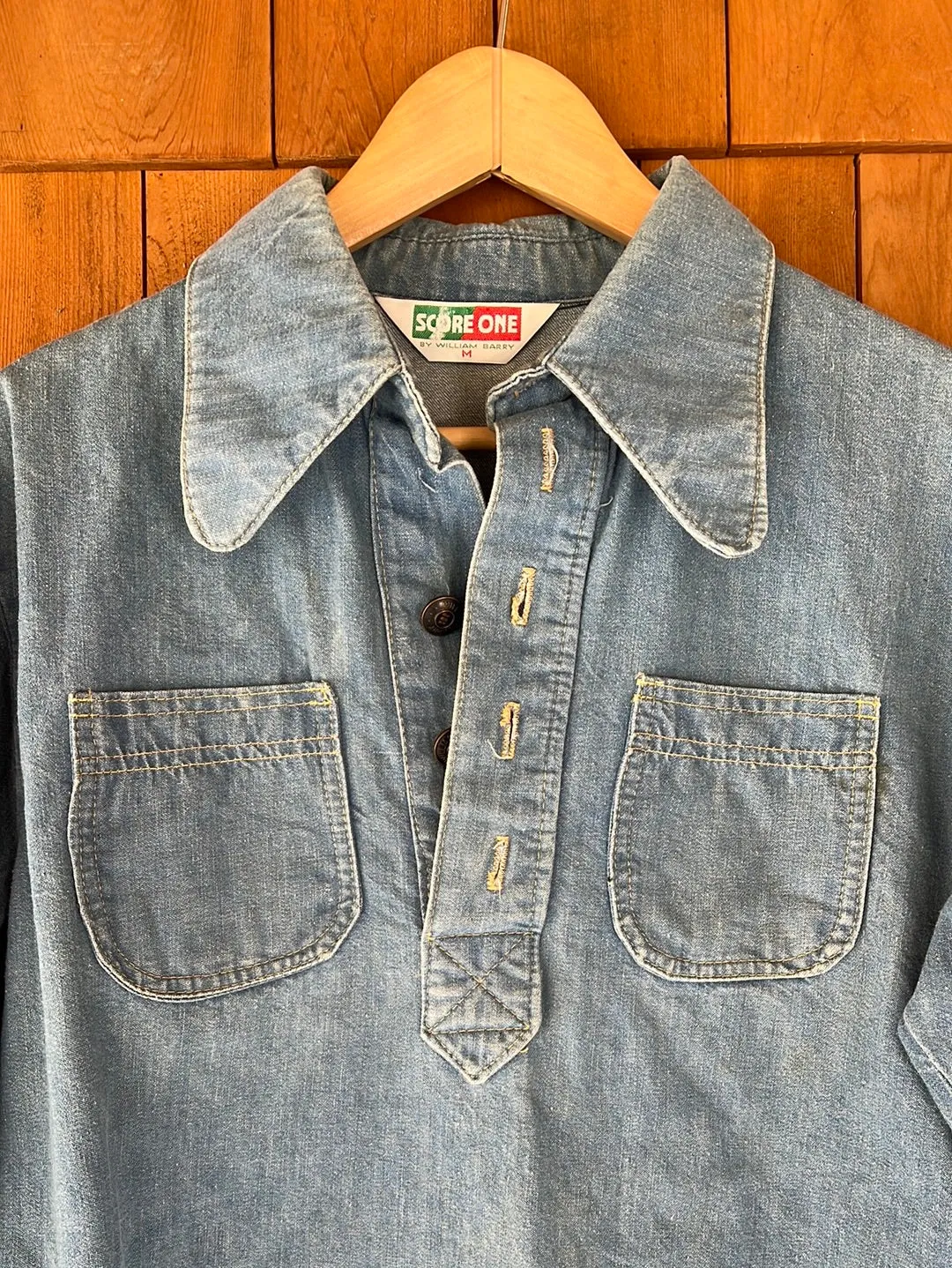 Vintage Denim Pop Over Shirt