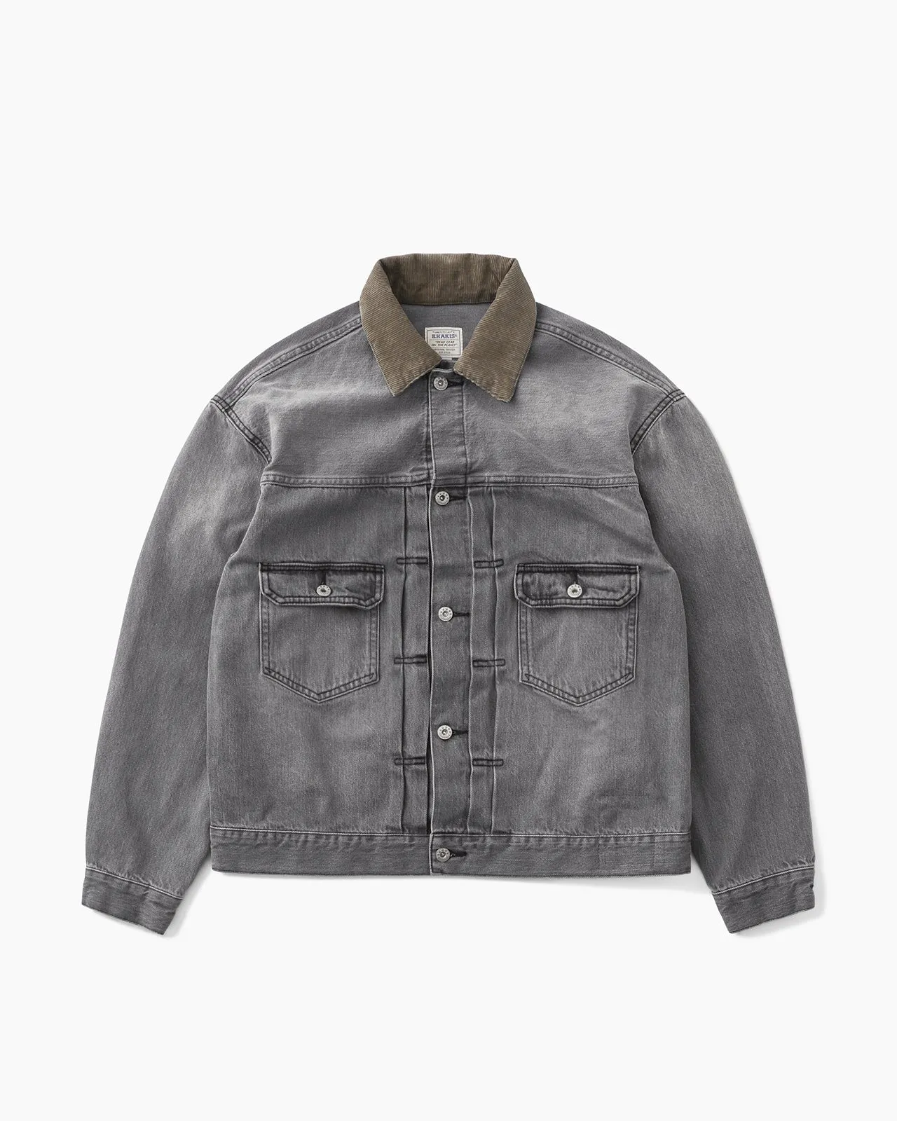 Washed Dungaree Jacket Light Grey