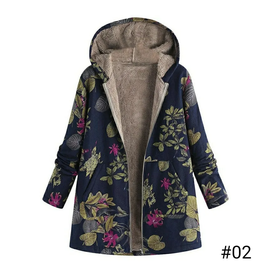 Women's Casual Printed Fashion Thin Hooded Coats - WT010