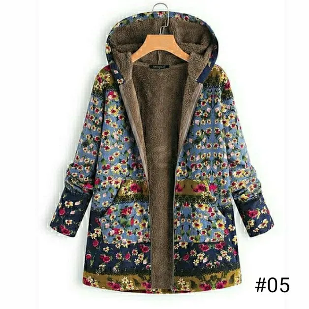 Women's Casual Printed Fashion Thin Hooded Coats - WT010