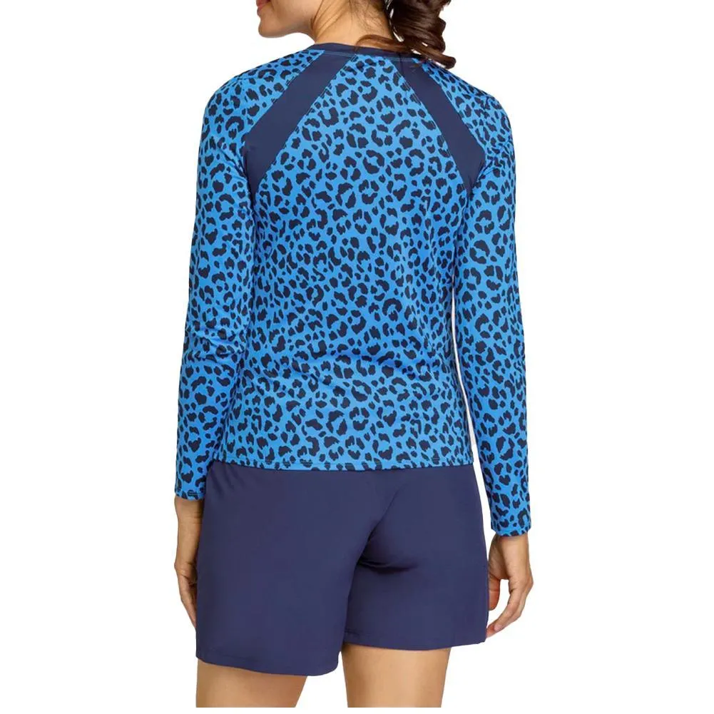 Women's Prue Long Sleeve Tennis Top Ditsy Leopard