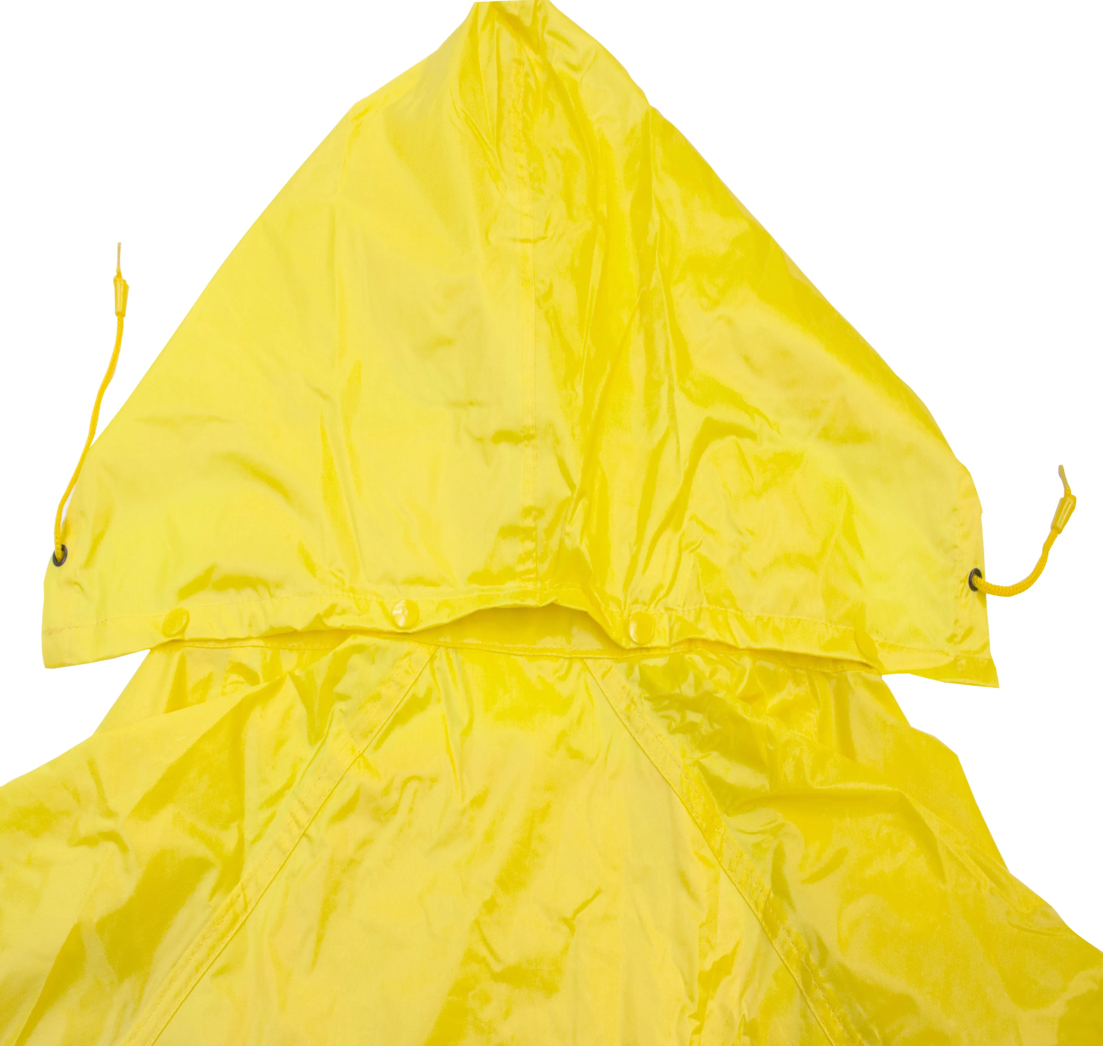 Yellow PVC Polyester 3-Piece Rain Suit | Jacket, Hoodie, Pants-RW-PP-YEL33